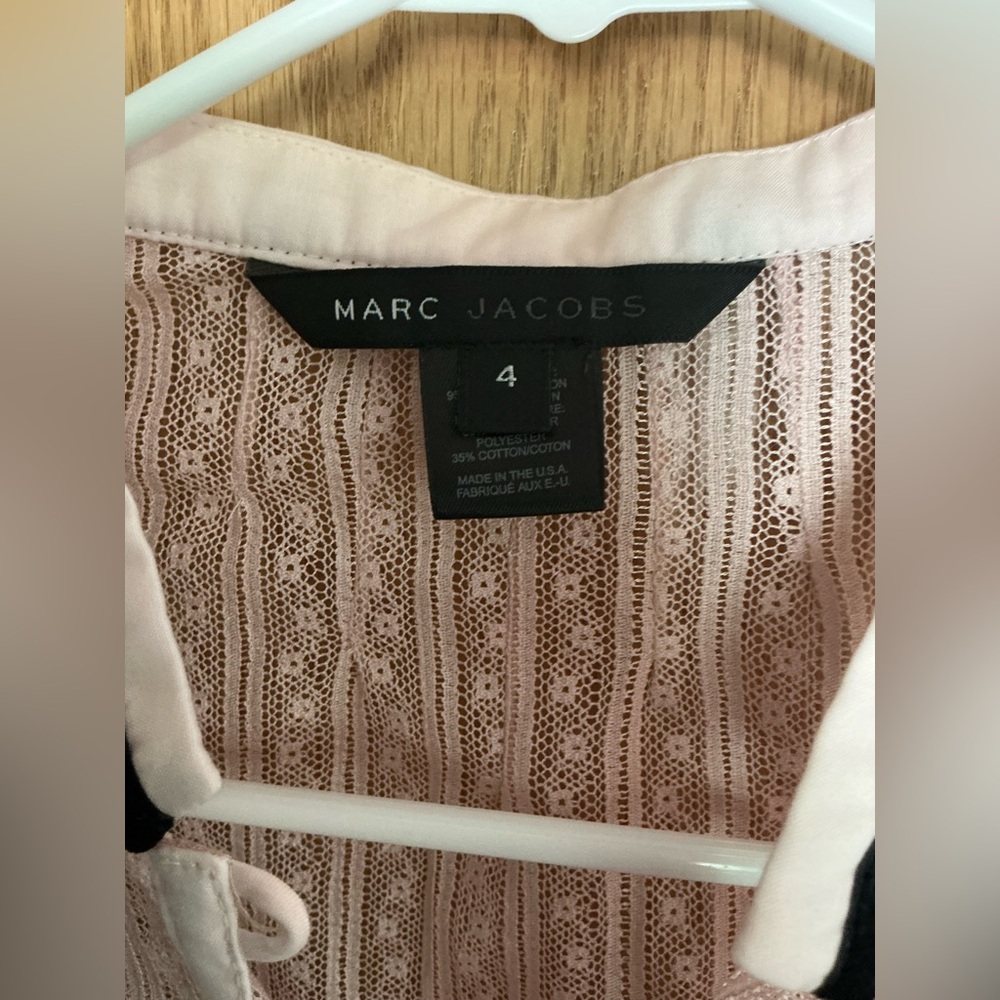 NWT $248 MARC JACOBS Nordstrom creamy pink top sleeveless shirt Sz 4 Easter - Picture 4 of 12